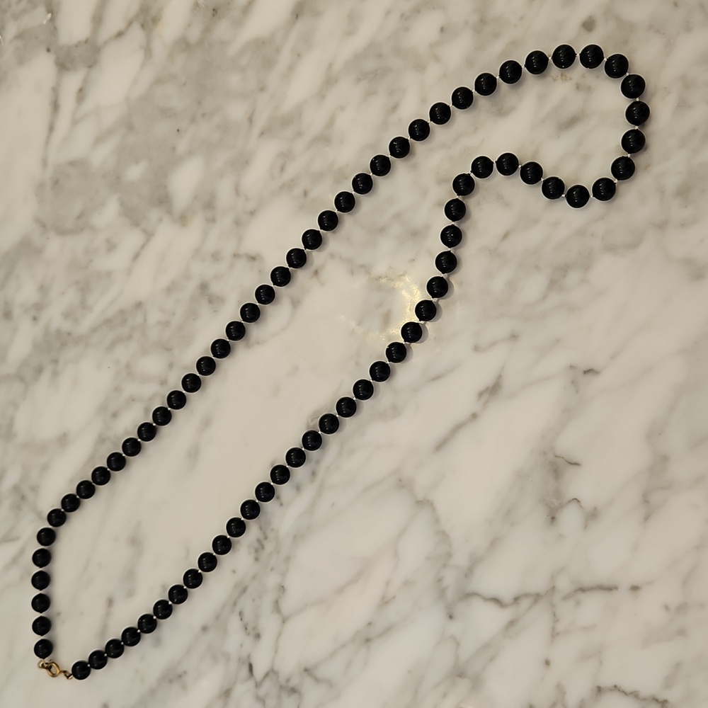 Black Beaded Necklace